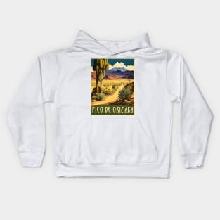 Pico De Orizaba Mexico Vintage Travel Art Poster Kids Hoodie